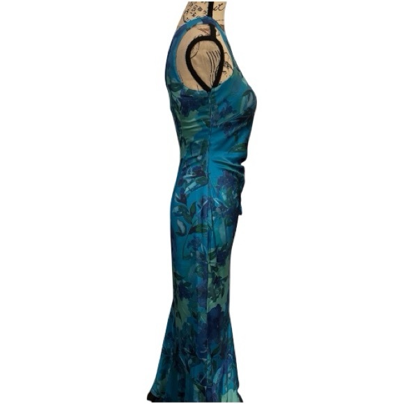 Eliza J One Shoulder Blue Floral Dress - Picture 5 of 7